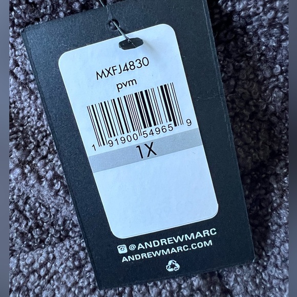 Andrew Marc Sport Women's Faux Poodle Fur Diamond Quilted Puffer Jacket Size:1X - Picture 10 of 12